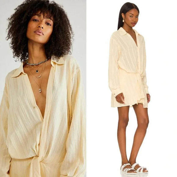 Free People Tara Twist Mini Dress Size Large NWT $128 - Picture 10 of 12